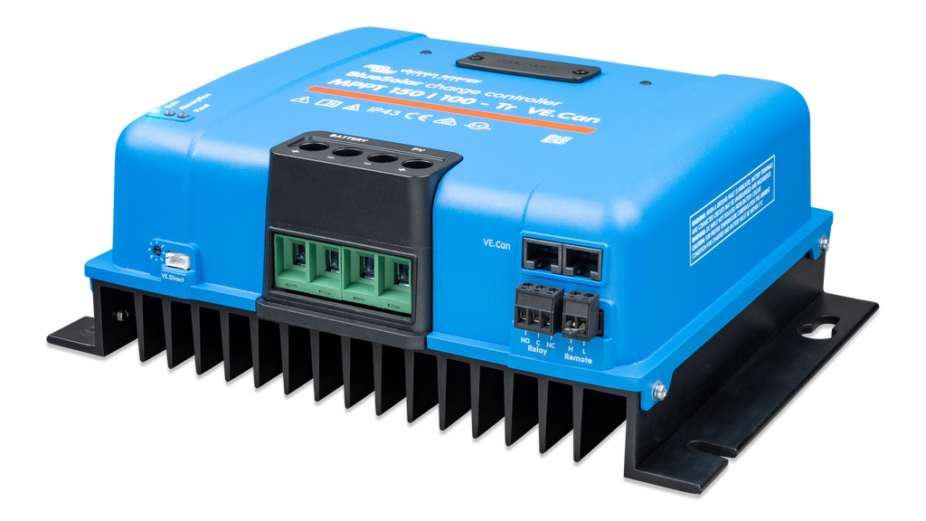 BlueSolar MPPT charge controller 150/100-Tr VE.Can (left) 