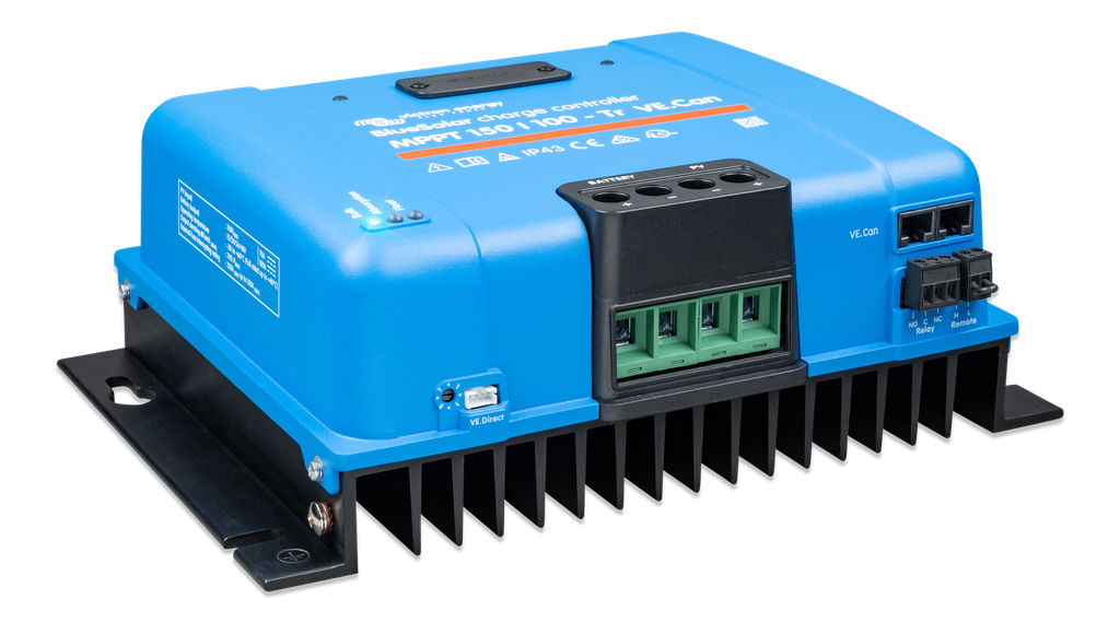 BlueSolar MPPT charge controller 150/100-Tr VE.Can (right) 