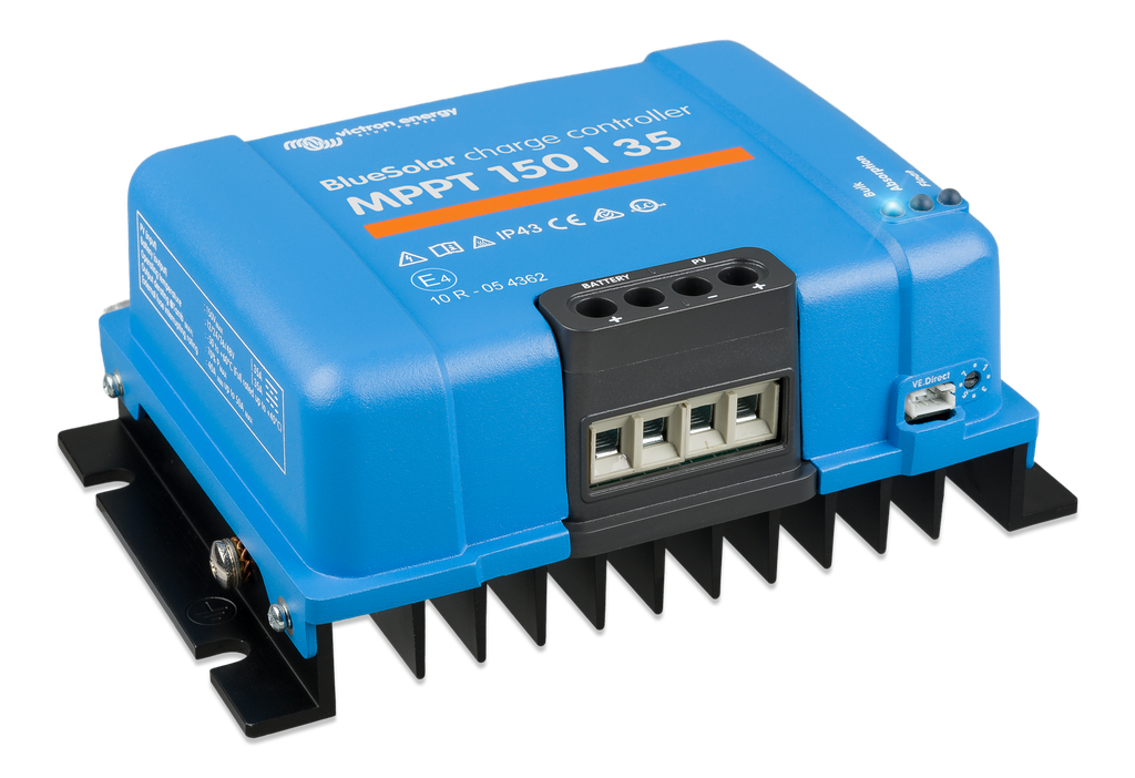 BlueSolar MPPT charge controller 150/35 (left) 