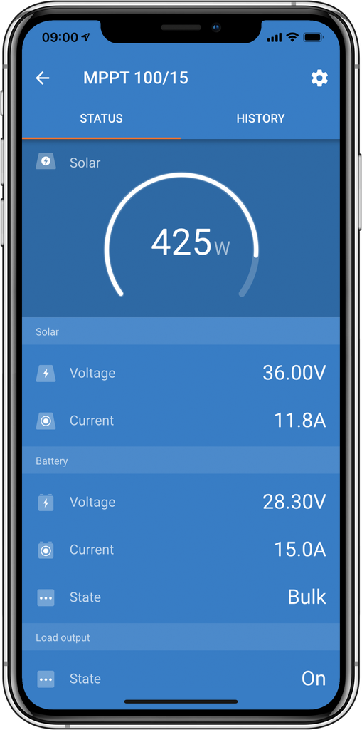 iPhone SmartSolar Status