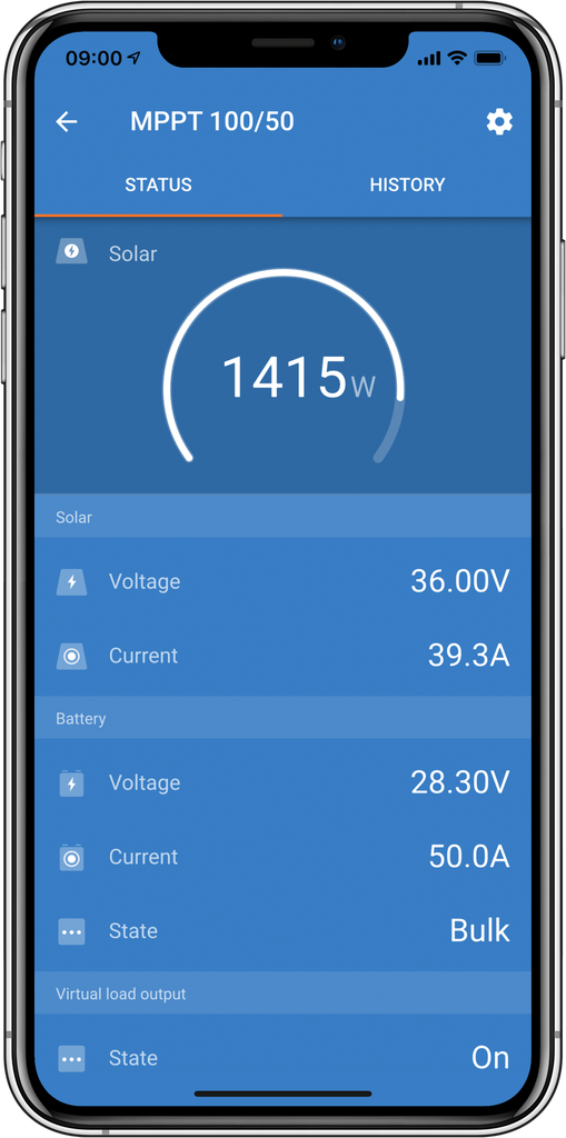 iPhone SmartSolar status