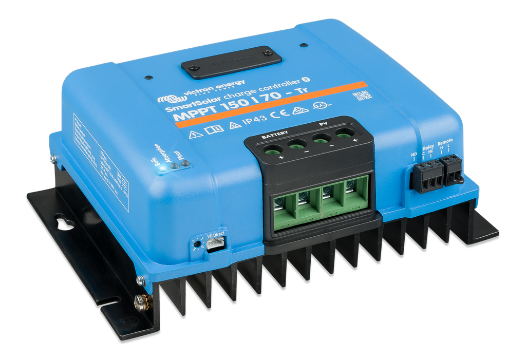 SmartSolar charge controller MPPT 150/70-Tr (left)