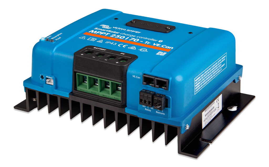 SmartSolar MPPT 250/70-Tr VE.Can (left) 