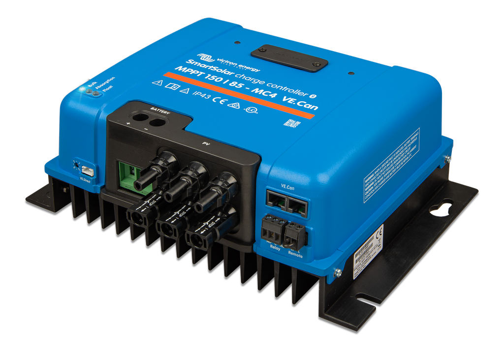 SmartSolar MPPT 150/85 MC4 VE.Can (left) 