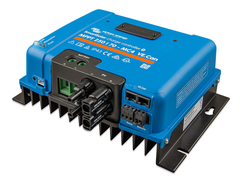 SmartSolar MPPT 250/70 MC4 VE.Can (left) 