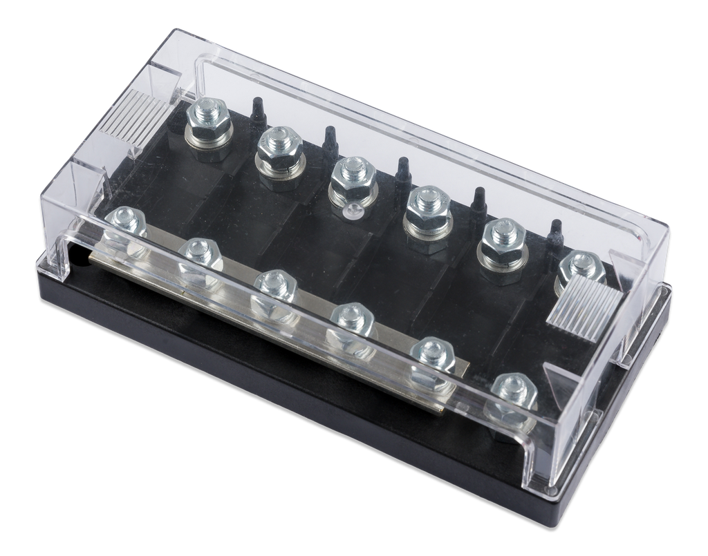 Fuse holder 6-way for MEGA-fuse (left-closed)