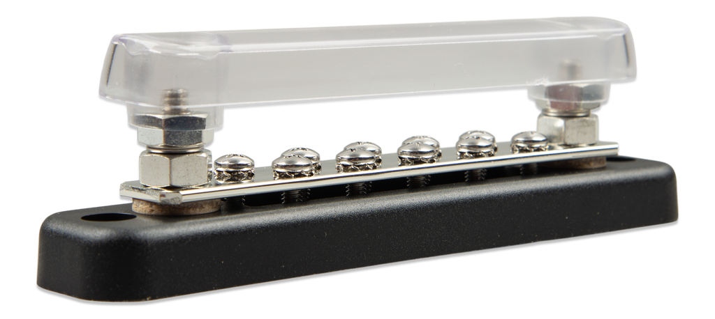 VBB115021020 - Busbar 150A 2P with 10 screws + cover (with cover right) 