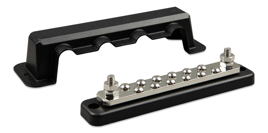 Busbar 250A 2P with 12 screws +cover (left with cover) 
