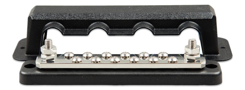 Busbar 250A 2P with 12 screws + cover 