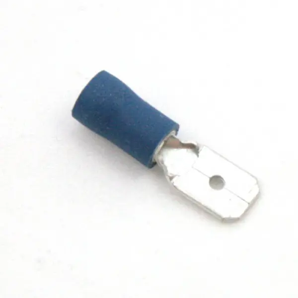 Flat Plug 6,3 x 0,8mm Blue / 100 Pcs.