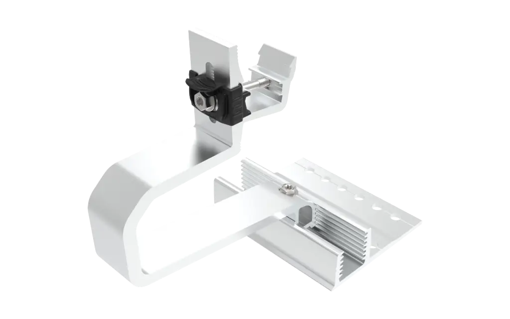 Schroefhaak met schroefplaat (125mm)