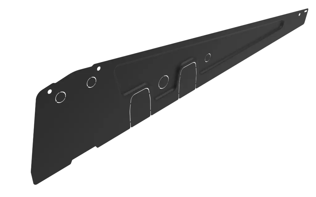 Landscape zijplaat, zwart