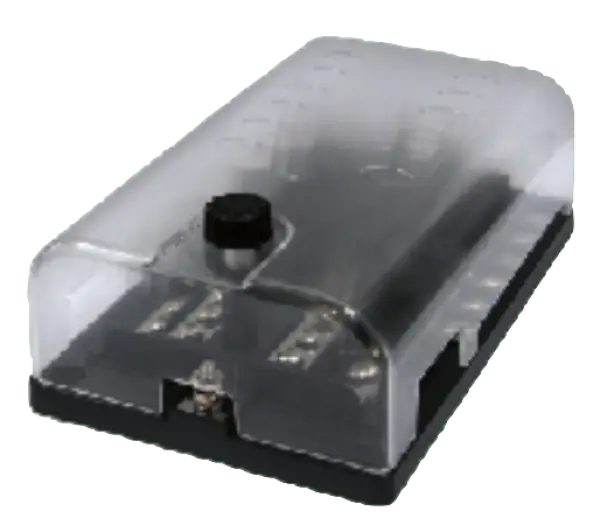 Fuse holder 12-pin with screw connection/LED