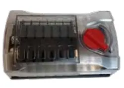 Fuse holder 6-pin with screw connection/LED