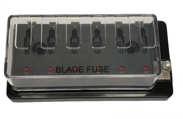 Fuse holder ATO LED 6-way