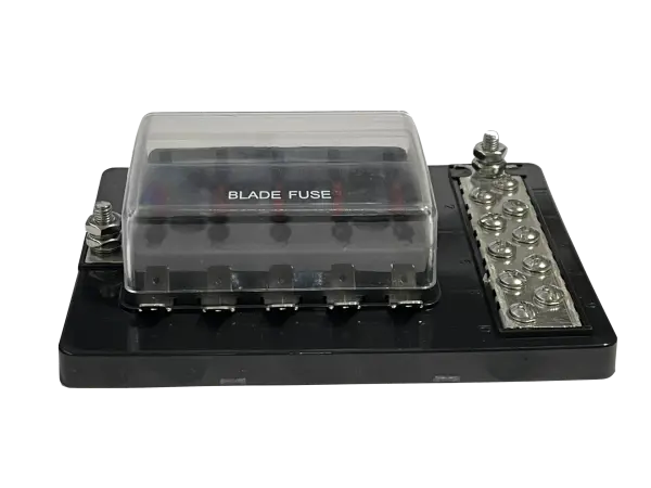 Fuse holder with LED 10-way, with busbar