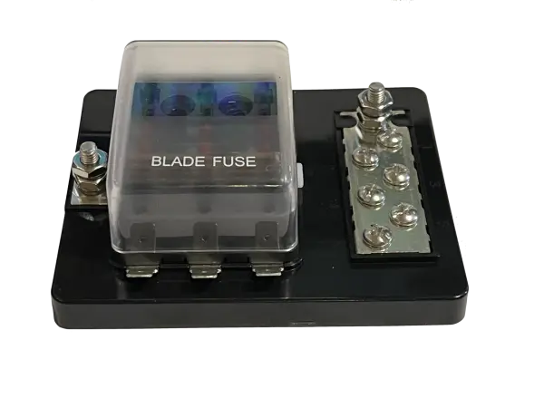 Fuse holder with LED 6-way, with busbar