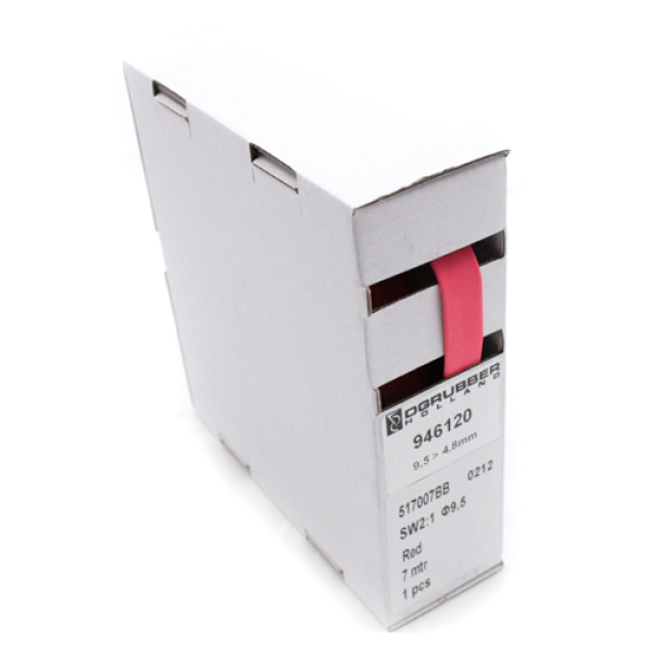 HEATSHRINK TUBING WITH GLUE 15,4 For 25mm² - 35mm² (box of 2,5M) Red
