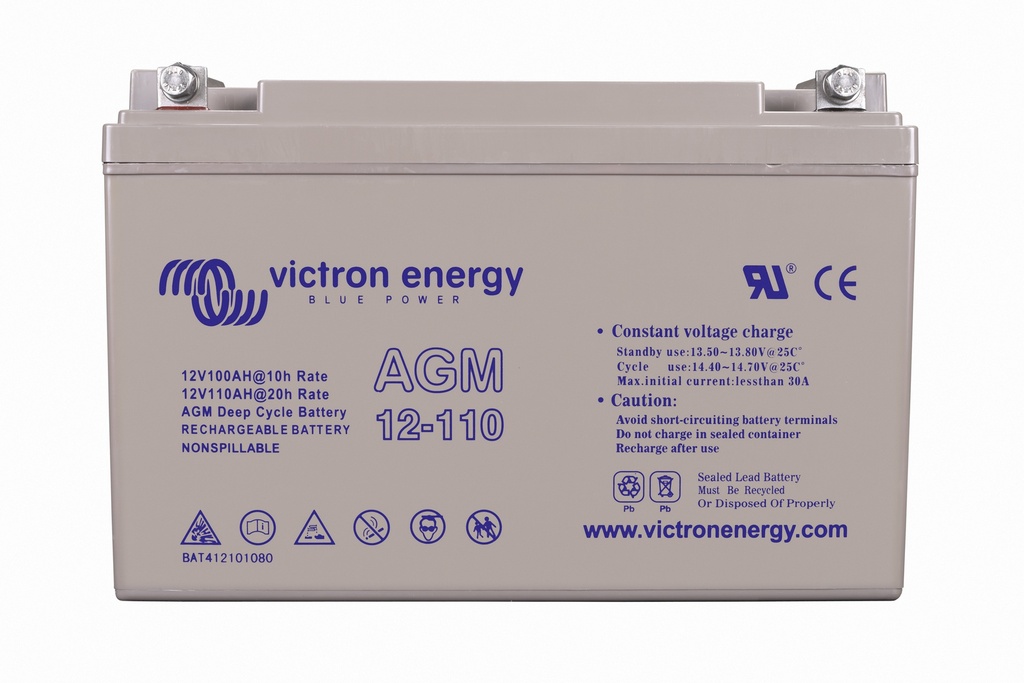12V/110Ah AGM Deep Cycle Batt. (M8).