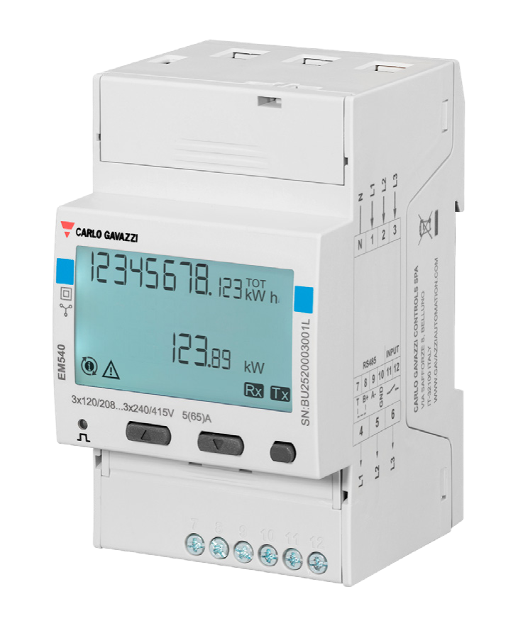 Energy Meter EM540 - 3 phase - max 65A/phase