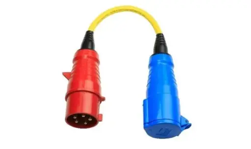 [SHP307700300] Adapter Cord 32A/3 to single ph.-CEE Plug 5P/CEE Coupling 3P