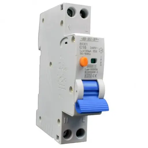 [64510016] Aardlekautomaat BKAR./16A 1P+N 30mA 6kA - 18mm
