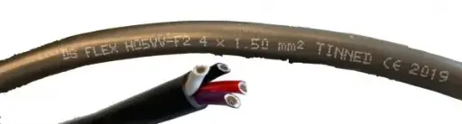 [3388415] Tinned Tripolar Round Cable 4x 1.5mm² (Spool of 100M)