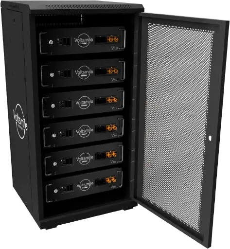 [VS-V10-RACK-22U] Voltsmile 22U V-Series cabinet voor 6x V10 Classic batterijen 