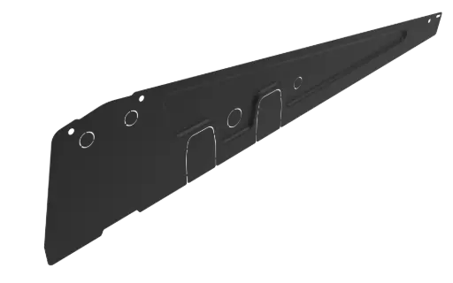 [1040100] Landscape zijplaat, zwart