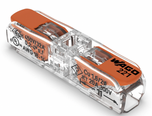 [42-2212411] Wago Compact Feed-Through Connector 0.25 to 4 mm ( Box of 60pcs)