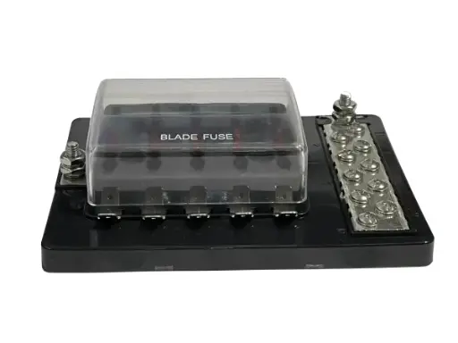 [42023010] Fuse holder with LED 10-way, with busbar