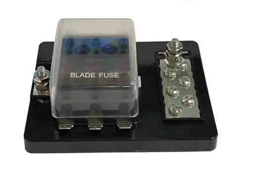 [42023006] Fuse holder with LED 6-way, with busbar